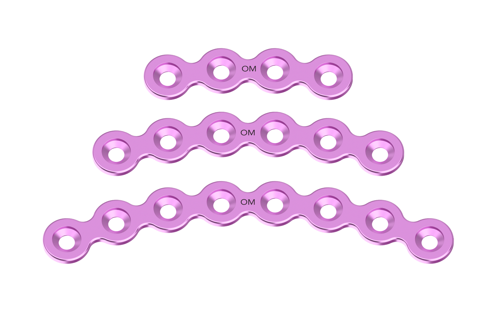 Upper Face Plating System Titanium Orbita Plates without bar 1.5mm